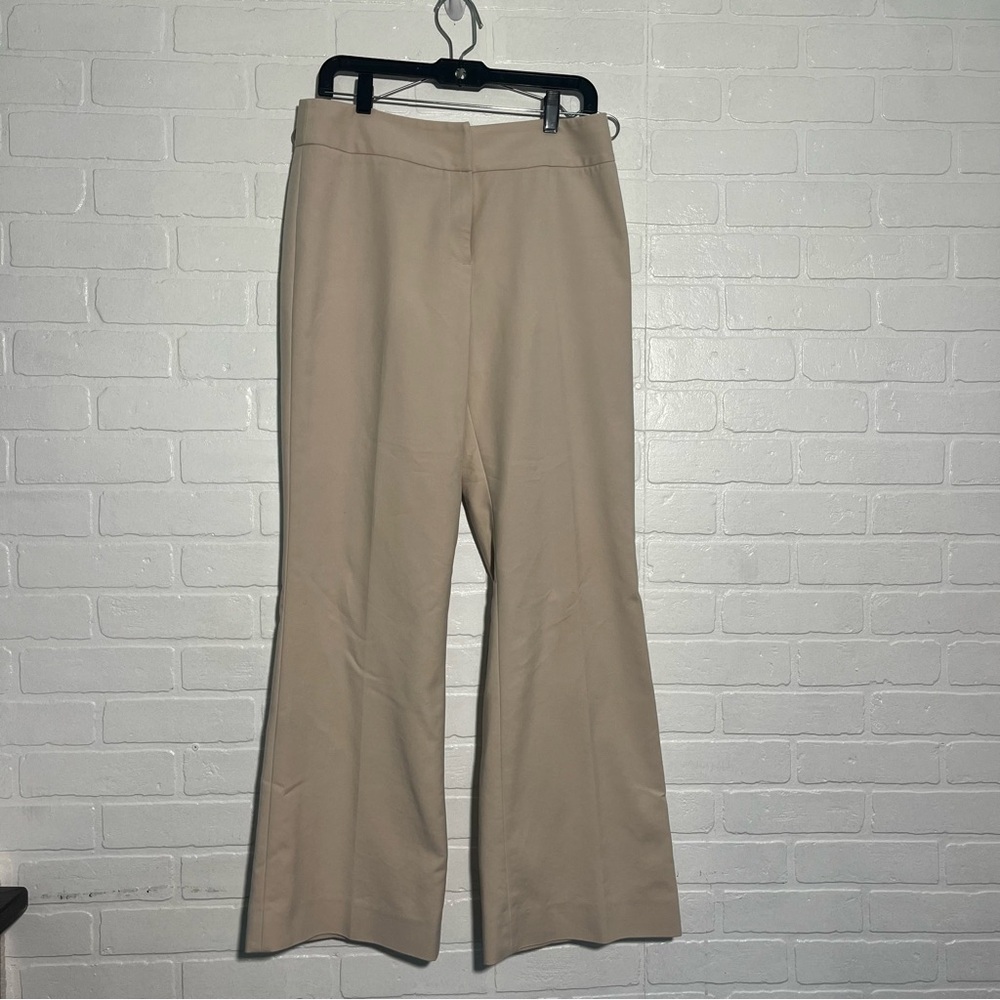 ANTONIO MELANI Womens Trousers Wide Leg Cream Pants Work Offie Business Size 10